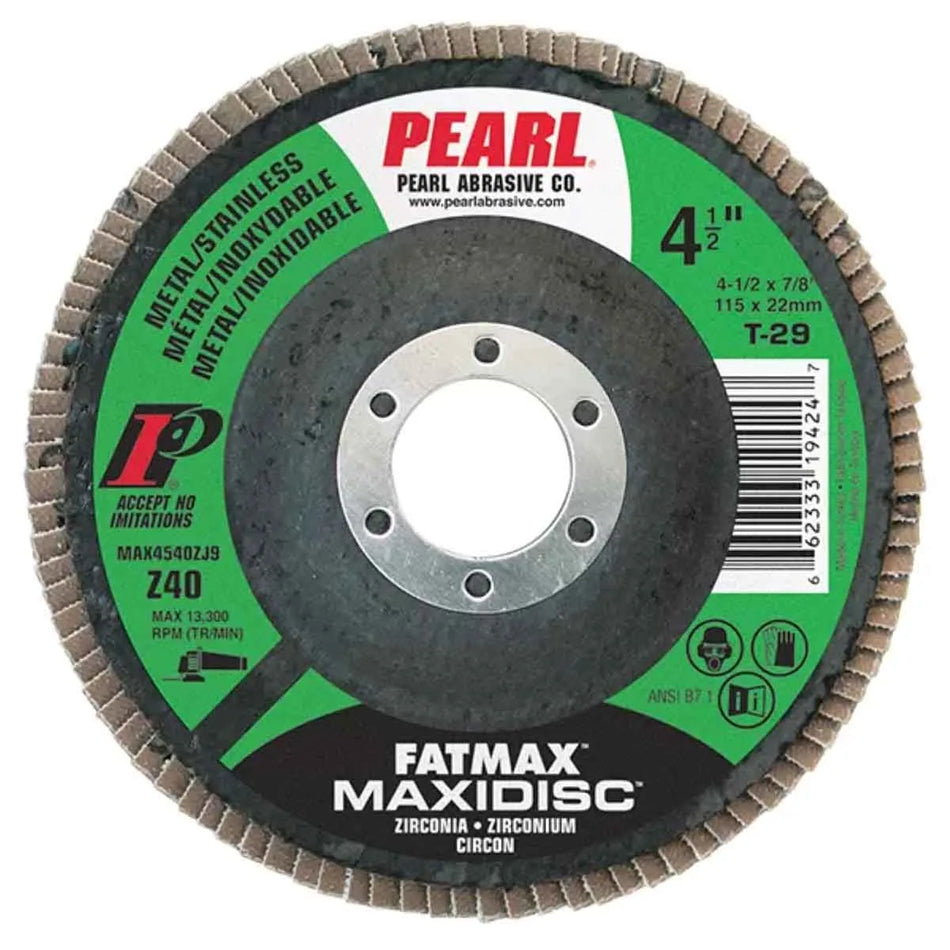Fatmax Zirconia Maxidisc Flap Disc - 4-1/2" x 7/8" Z40 T29
