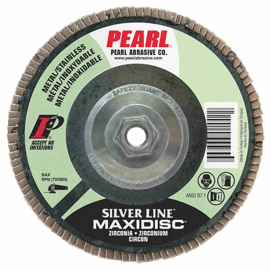 Silver Line Zirconia Maxidisc Flap Disc 4-1/2" x 5/8"-11 Z80 T27