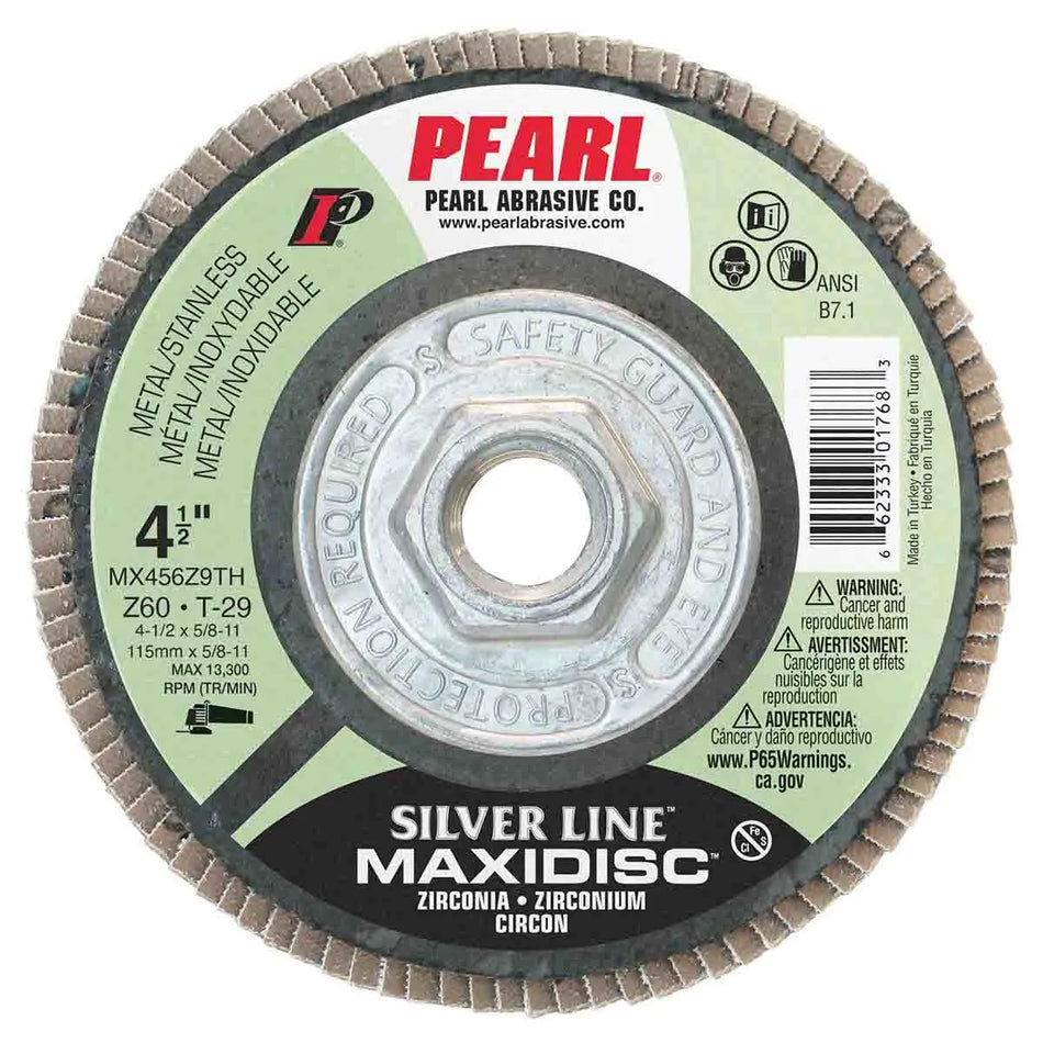 Silver Line Zirconia Maxidisc Flap Disc 4-1/2" x 5/8"-11 Z60 T29