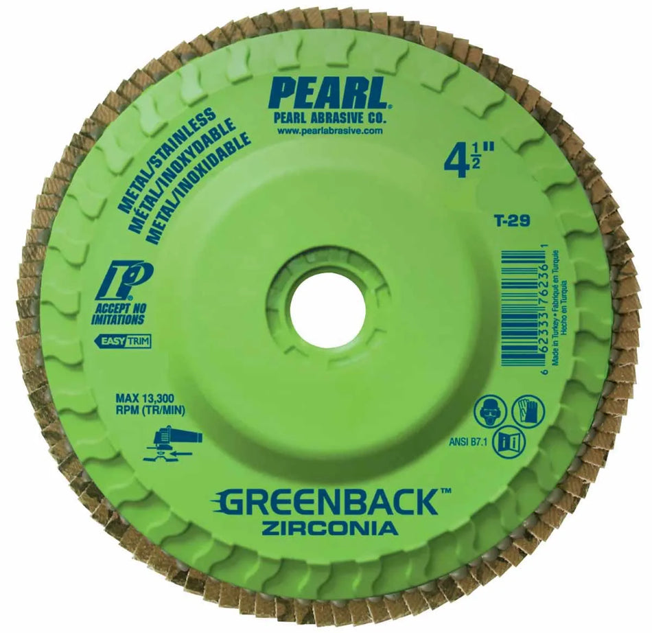 Greenback Zirconia Maxidisc Trimmable Flap Disc 4-1/2" x 7/8" Z80 T29