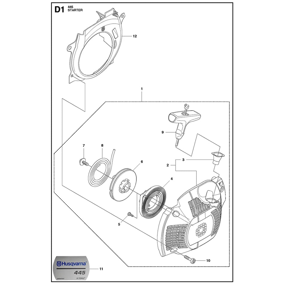 Husqvarna 445 Chainsaw Starter OEM Parts